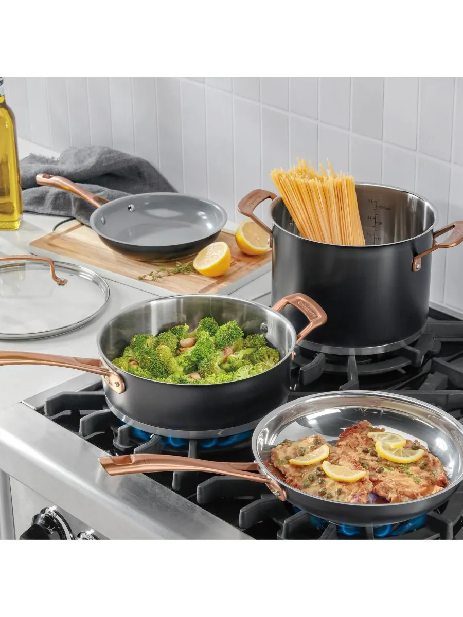 Cuisinart Набор посуды «Матовый черный элегантный», 11 предметов — изображение 3 из 10