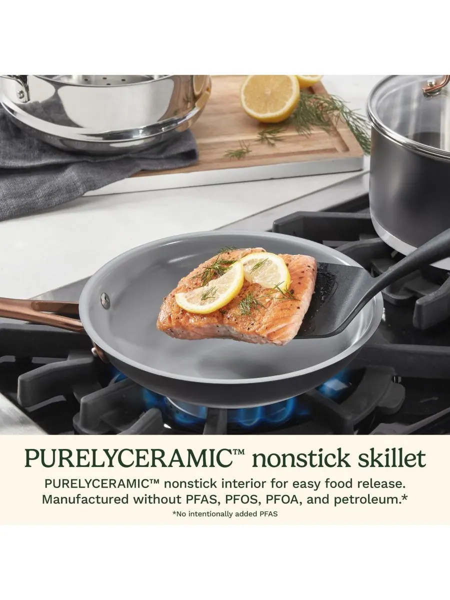 Cuisinart Набор посуды «Матовый черный элегантный», 11 предметов — изображение 8 из 10