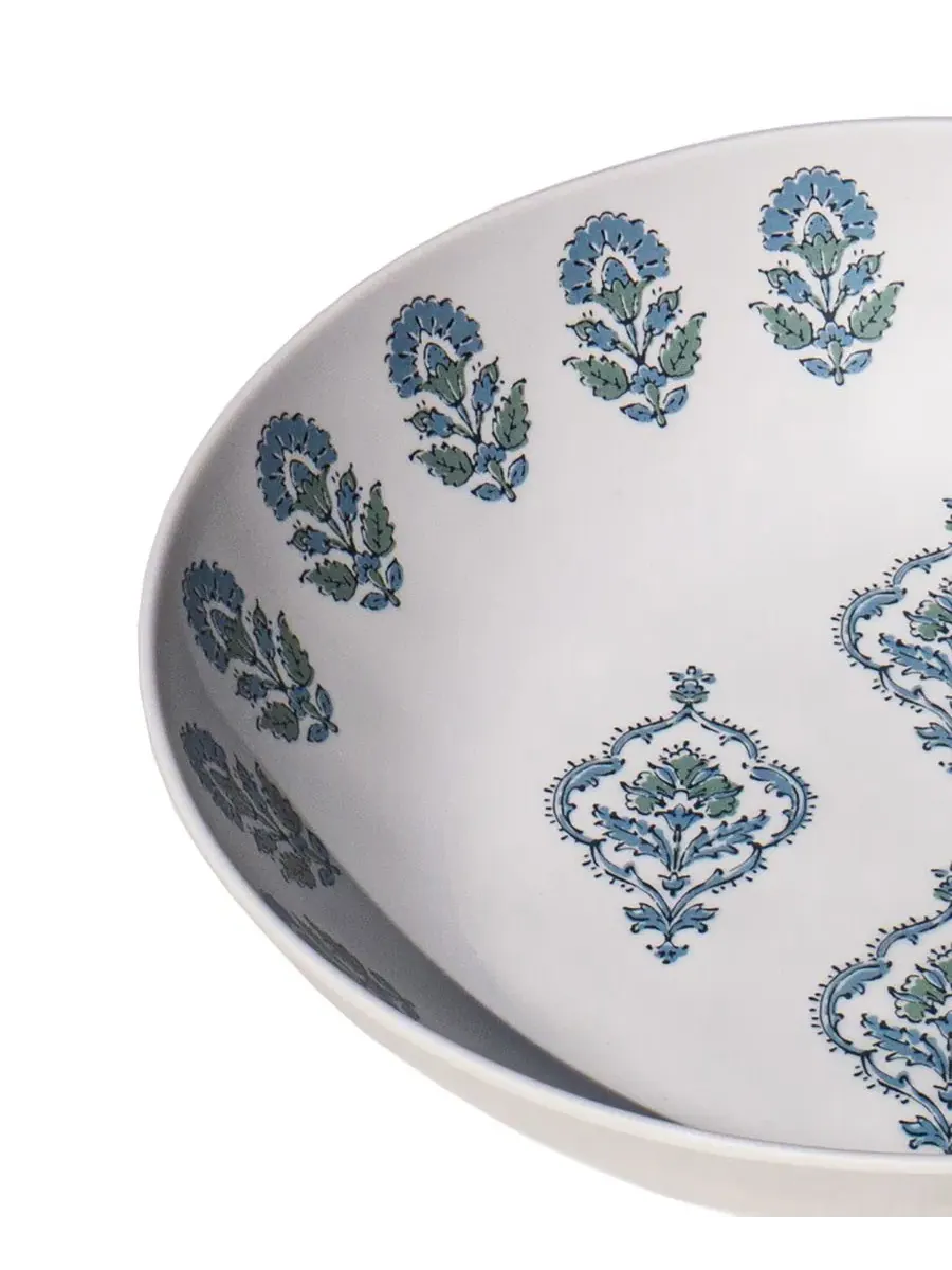 Набор из 6 низких мисок Kashmir NewWave Melamine Abode Homewares — изображение 3 из 4, синий
