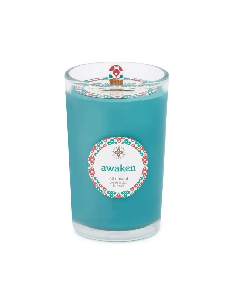 Ароматическая свеча Seeking Balance Awaken Basil Lime в баночке, 227 мл (8 унций) ROOT CANDLES