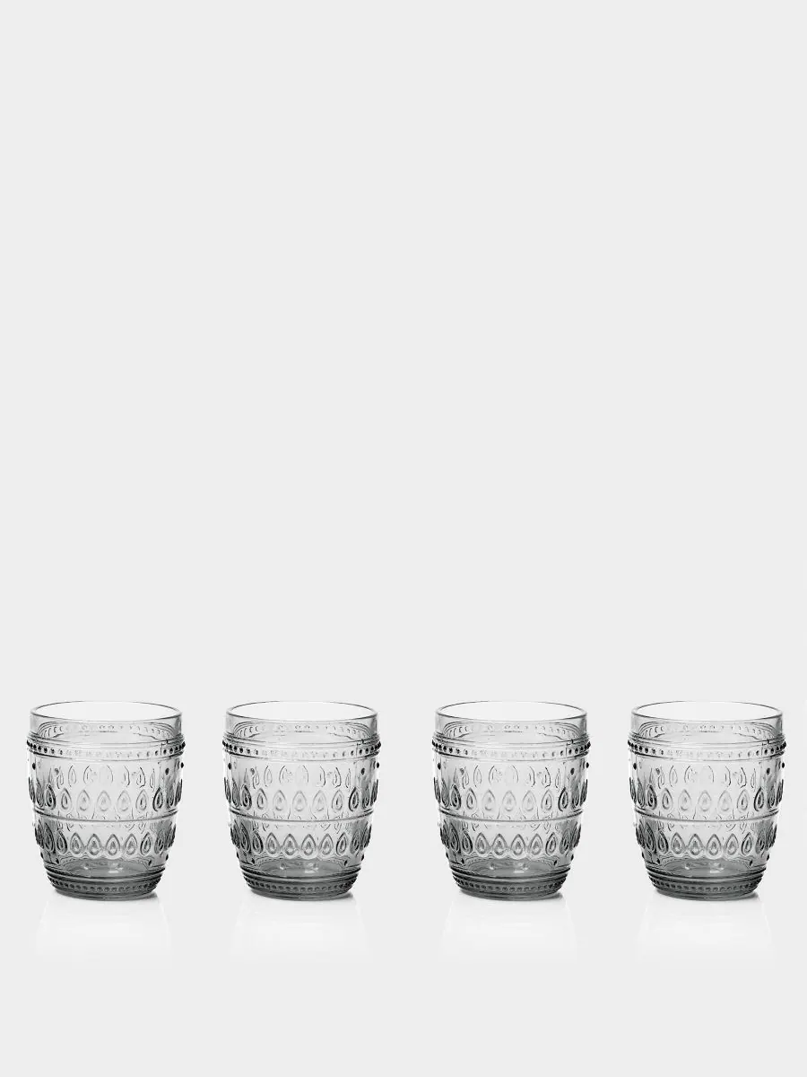 Набор из 4 бокалов для виски Fez Double Old Fashion Euro Ceramica — изображение 2 из 4, серый