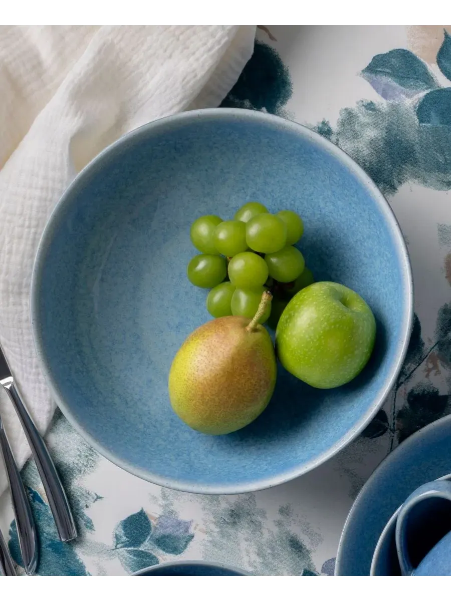 Круглая овощная миска Colorwave Kiln Azure объемом 2 кг Noritake — изображение 3 из 4, синий
