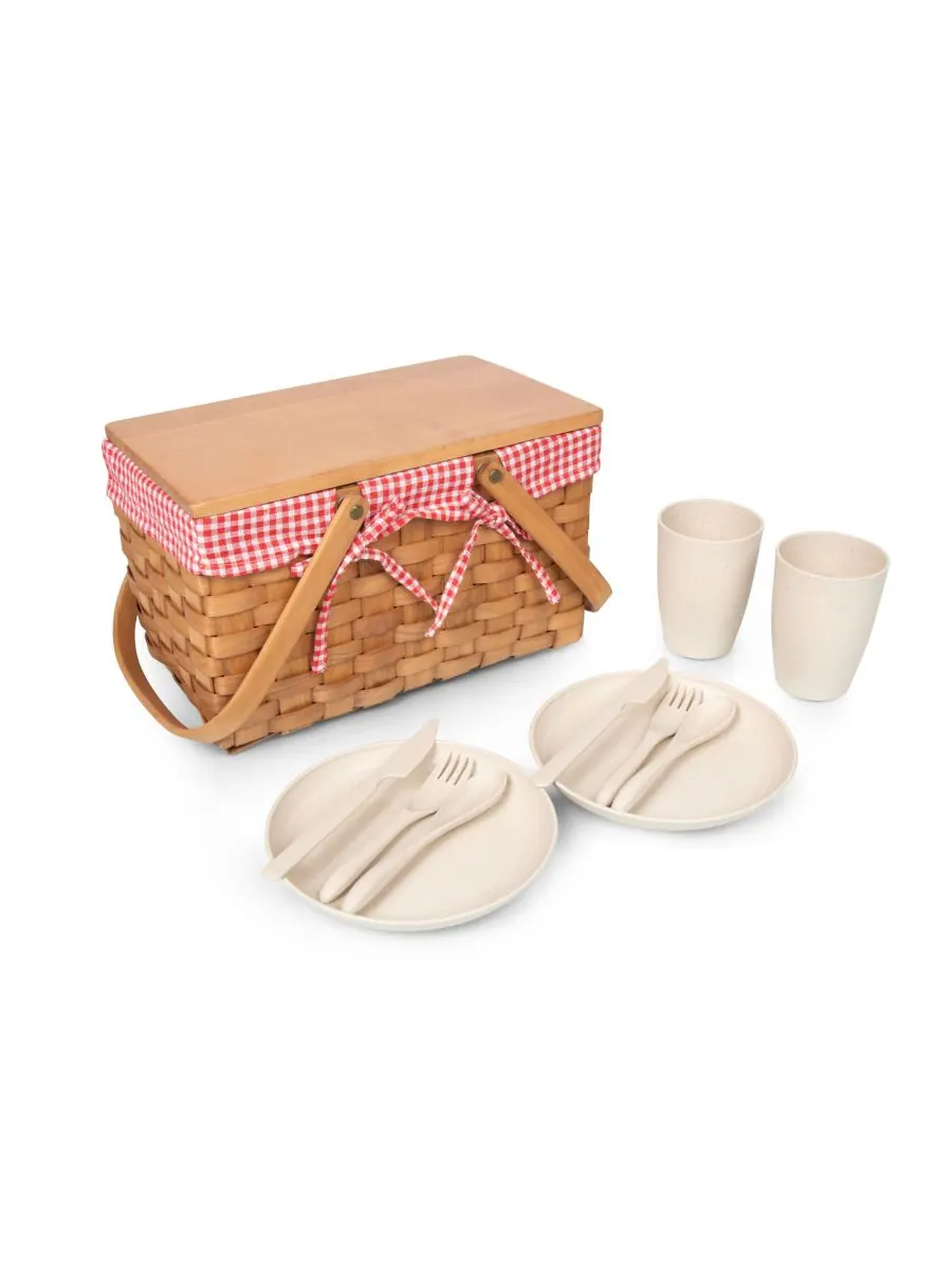 Корзина для пикника Piccola, сервиз на 2 персоны Picnic Time — изображение 1 из 6, красный