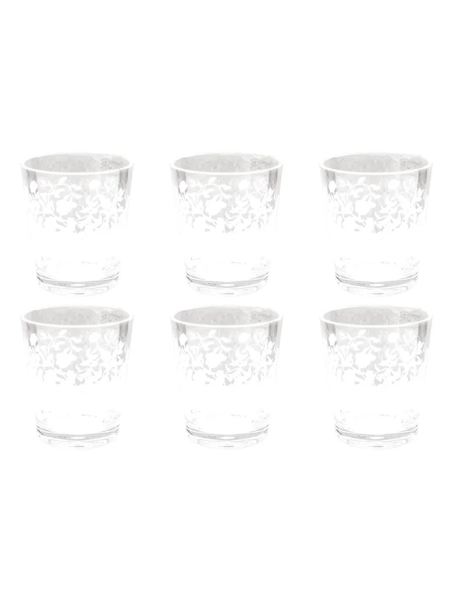 Набор из 6 бокалов без ножки Vines Etch Abode Homewares — изображение 1 из 3, прозрачный