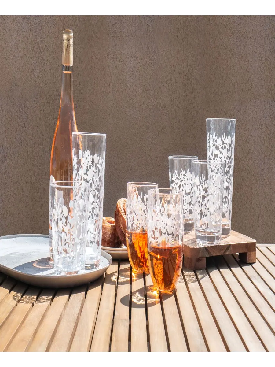 Набор из 6 бокалов без ножки Vines Etch Abode Homewares — изображение 2 из 3, прозрачный