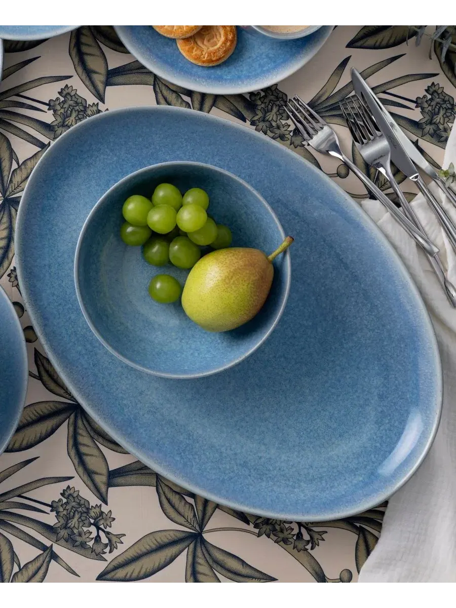 Овальное блюдо Colorwave Kiln Azure Noritake — изображение 3 из 5, синий