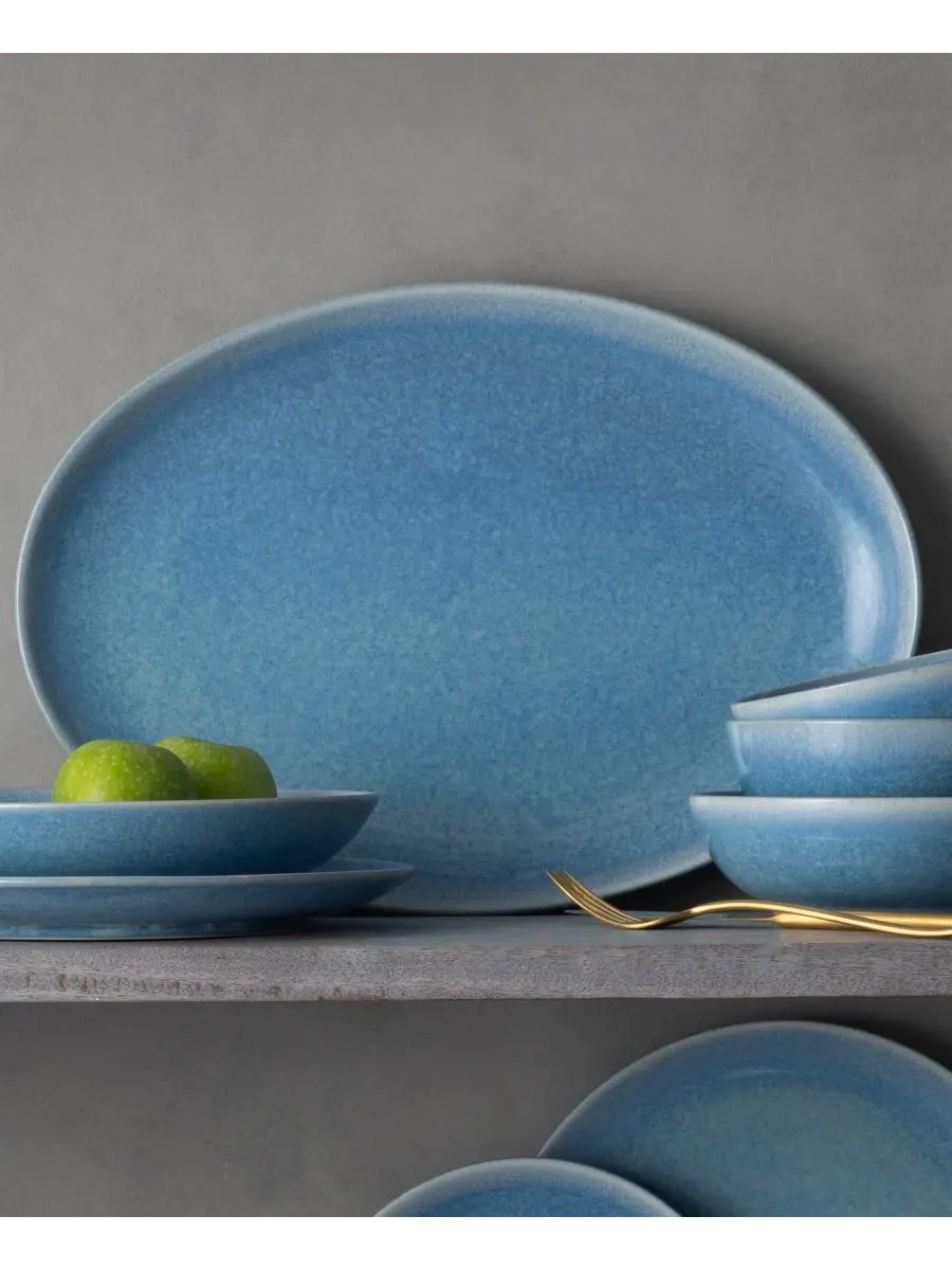 Овальное блюдо Colorwave Kiln Azure Noritake — изображение 4 из 5, синий