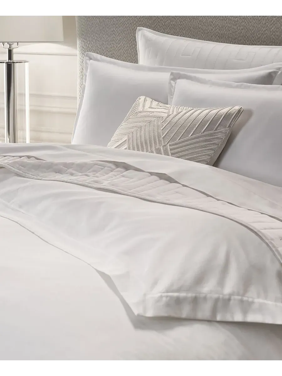Пододеяльник из 100% хлопка Supima с плотностью 680 нитей, размер Twin Hotel Collection — изображение 2 из 4, белый