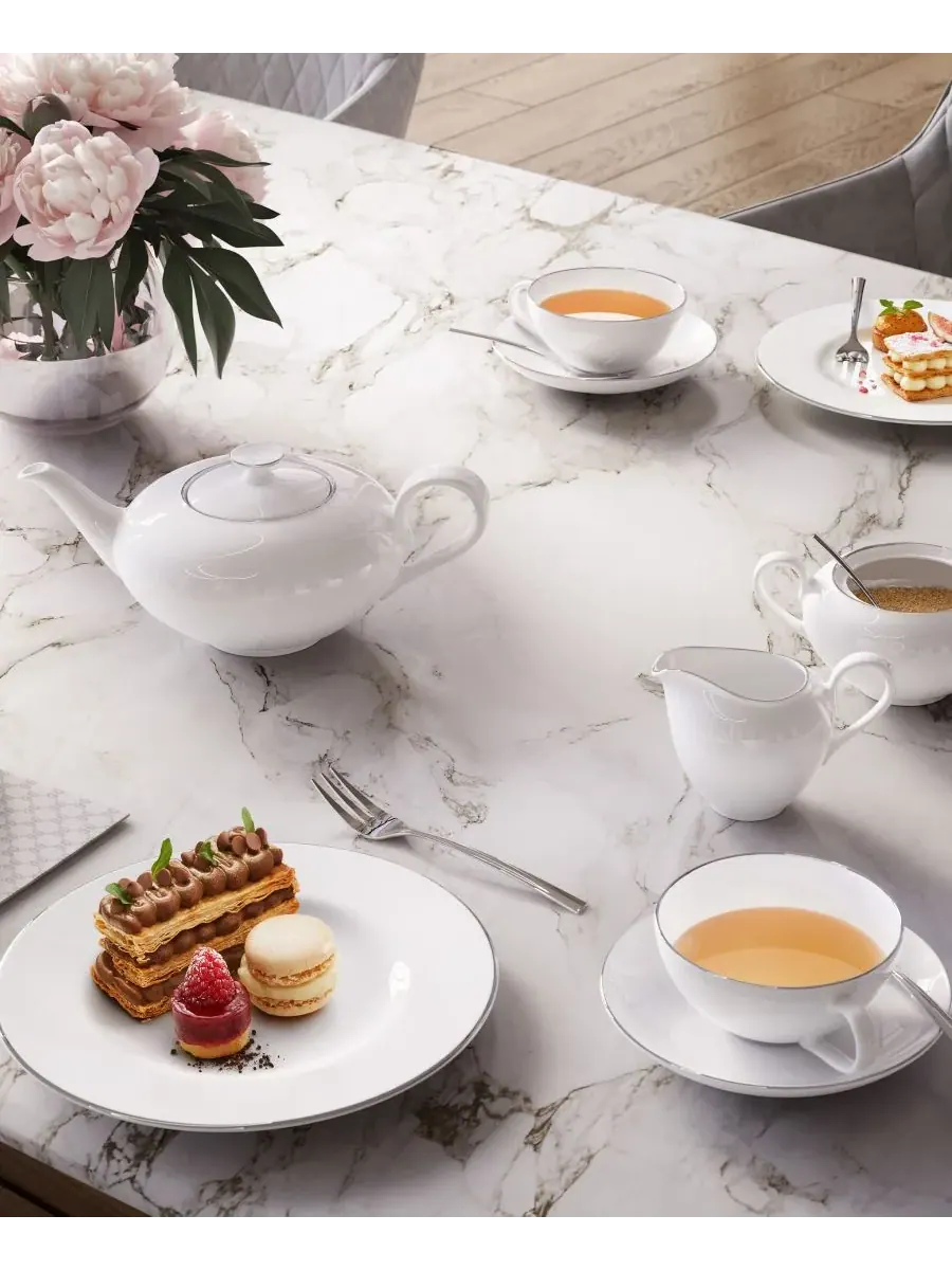 Платиновая тарелка для маринованных огурцов Anmut/Подставка для подливки Villeroy & Boch — изображение 2 из 3, нет цвета