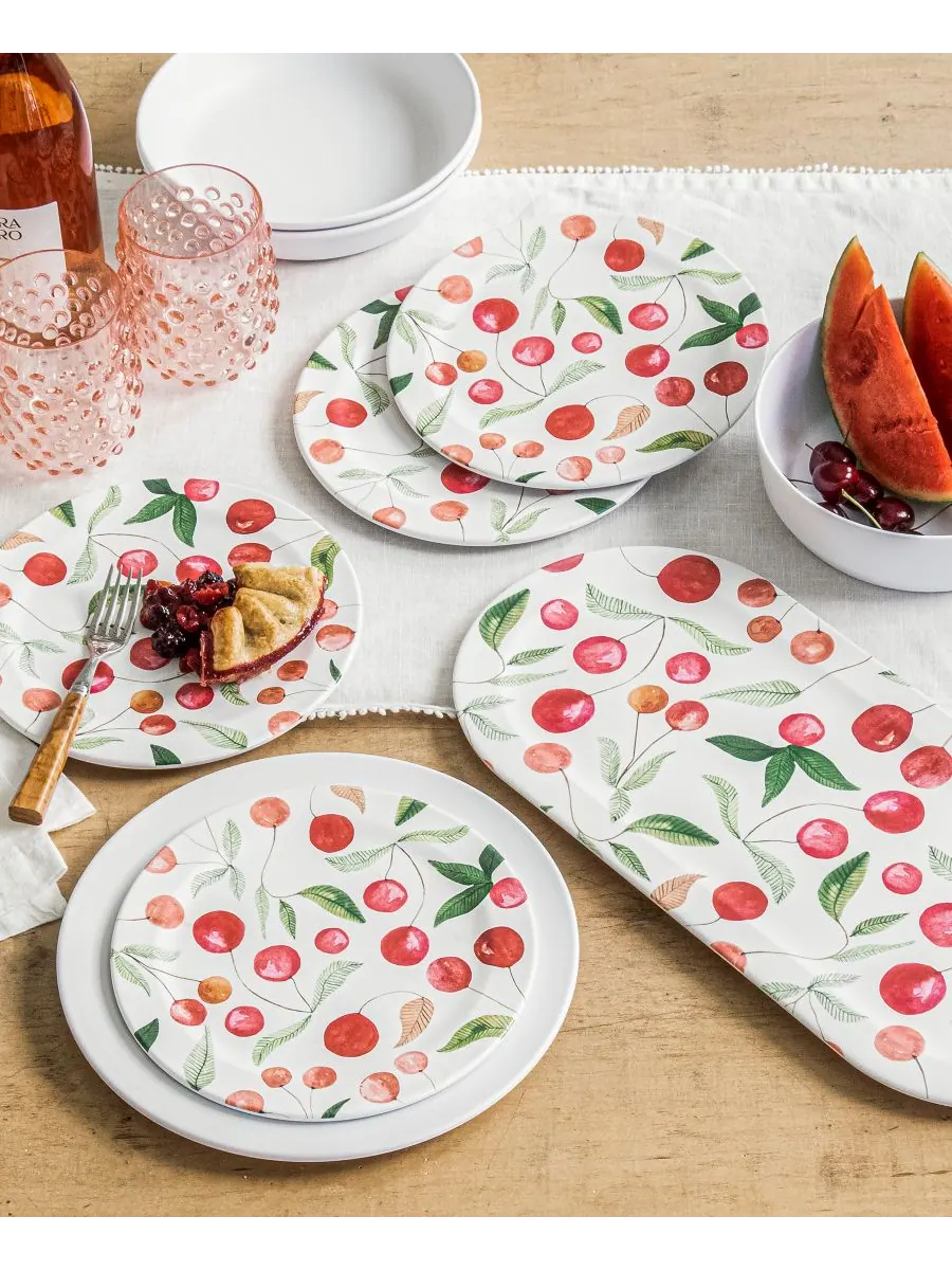 Набор из 6 салатных тарелок с ягодами и вишней Abode Homewares — изображение 3 из 3, мульти