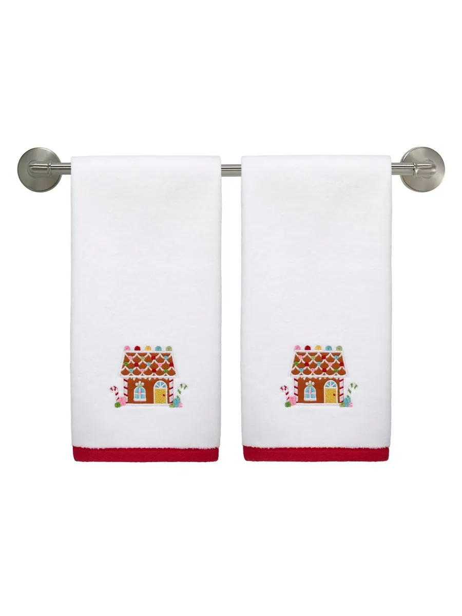 Хлопковое полотенце для рук Sweet Treat, 28 x 16 дюймов Avanti, White, Hand Towels — изображение 2 из 4, белый