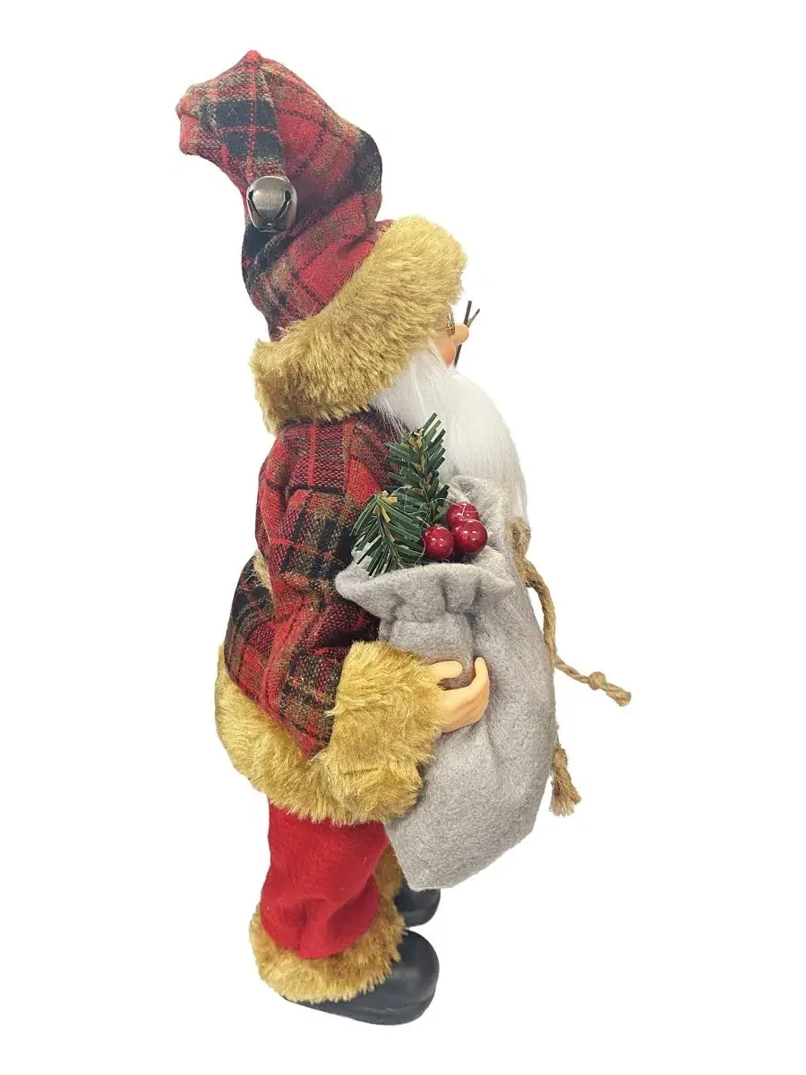 Фигурка рождественского Санты Country Plaid Claus, 33 см Santa's Workshop — изображение 3 из 3, красный