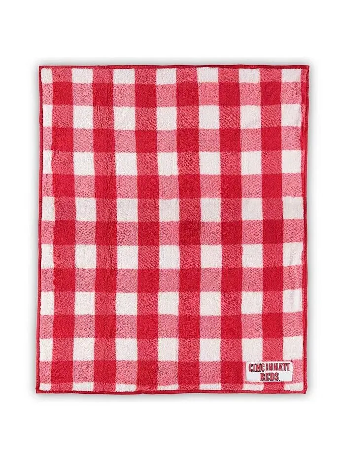 Одеяло из морозного флиса в клетку Cincinnati Reds размером 50 x 60 дюймов Logo Brands — изображение 1 из 1, нет цвета