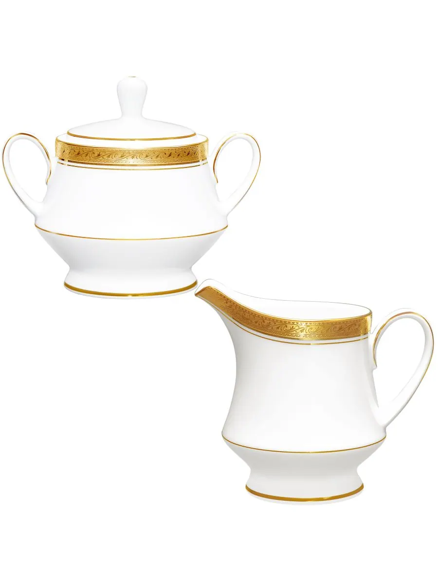 Набор для сахара и сливок Crestwood Gold Noritake — изображение 1 из 3, белый