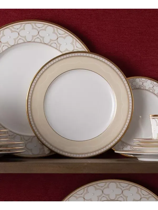 Набор из 4 салатных тарелок Trefolio gold, на 4 персоны Noritake — изображение 3 из 4, белый