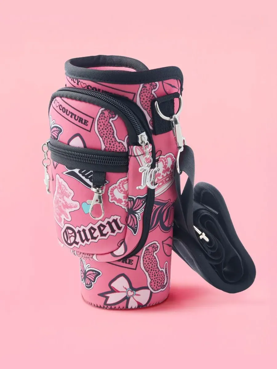 Полезная дорожная кружка Jetsetter из нержавеющей стали, 0,9 л Juicy Couture — изображение 10 из 10, розовый