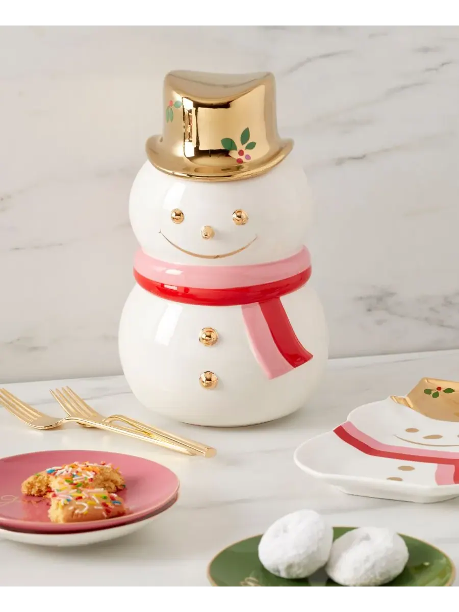 Банка для печенья Kate Spade Be Jolly Snowman Kate Spade New York — изображение 2 из 6, мульти