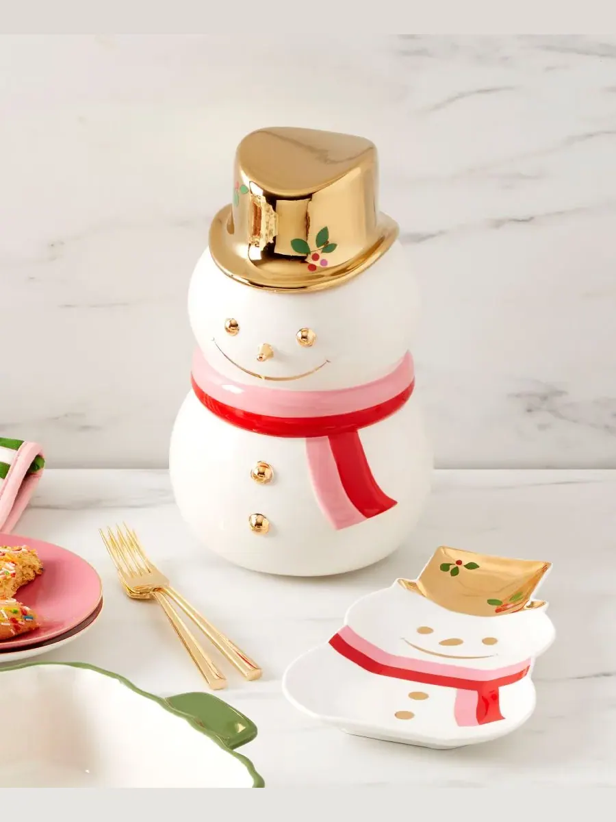 Банка для печенья Kate Spade Be Jolly Snowman Kate Spade New York — изображение 6 из 6, мульти