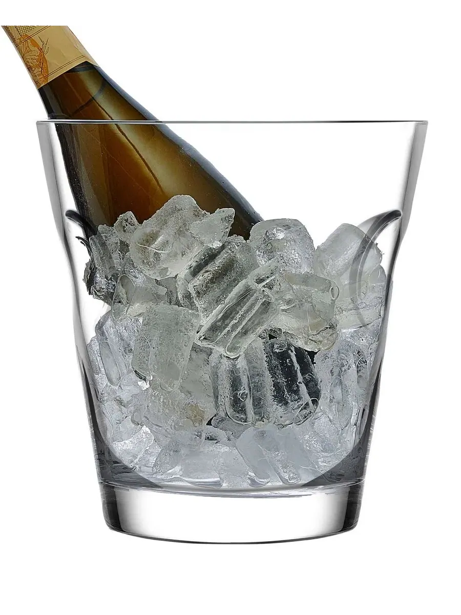 Ведерко для льда Glacier, 1.1 л, хрустальное Nude Glass — изображение 3 из 3, прозрачный