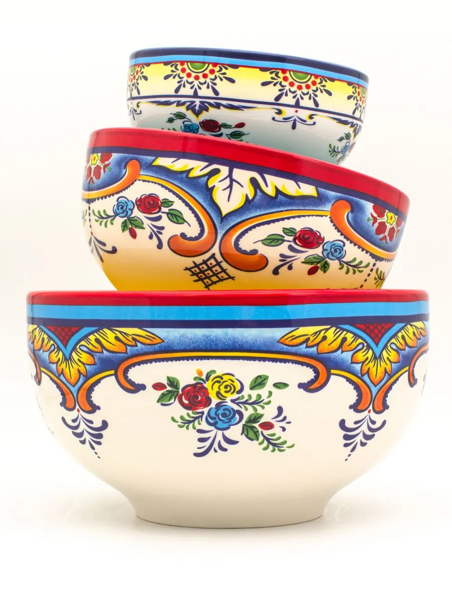 Набор из 3 мисок Zanzibar Euro Ceramica — изображение 1 из 6, мульти