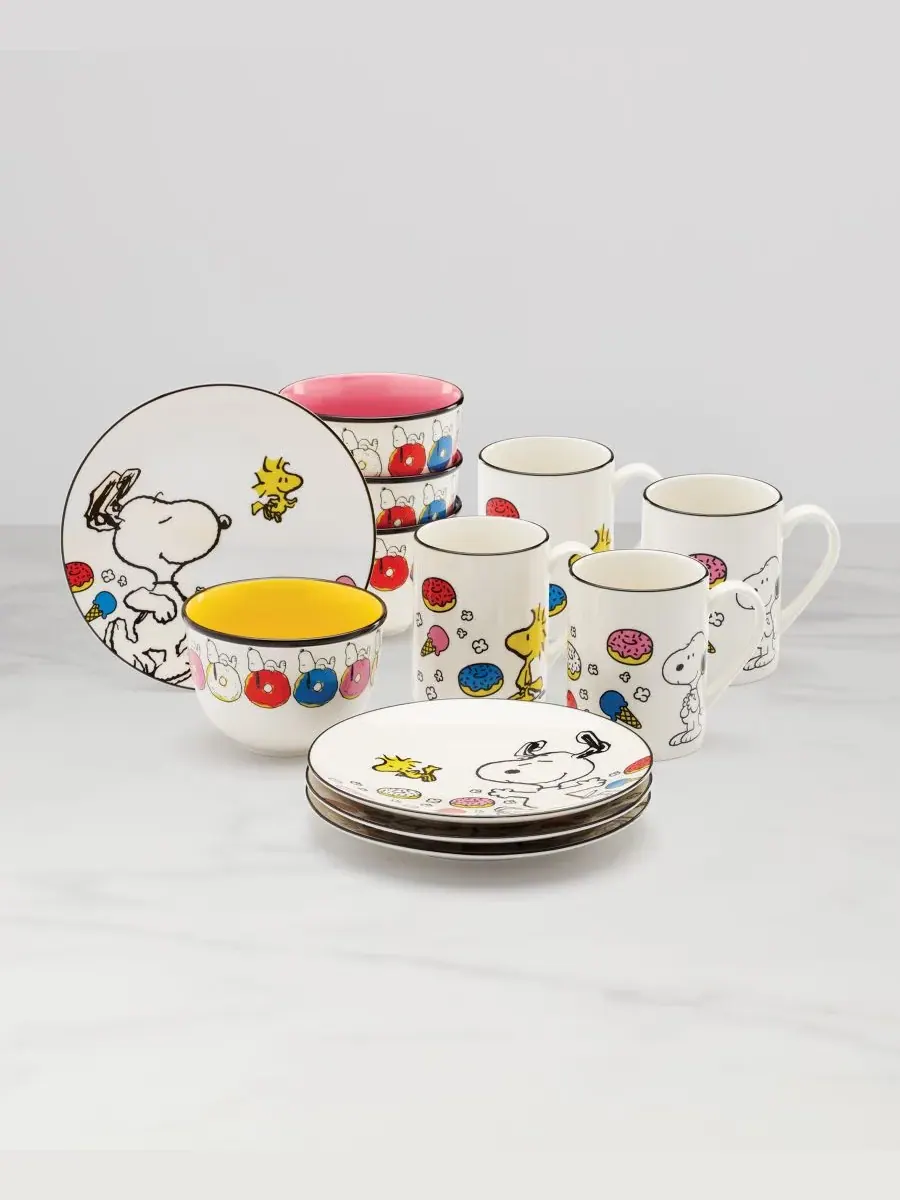 Набор для десертов Chef Snoopy из 12 предметов, на 4 персоны Lenox — изображение 4 из 4, мульти