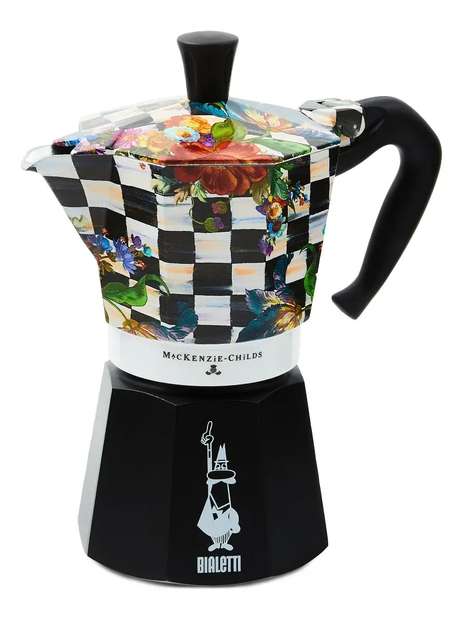 Кофеварка мока Bialetti на 6 чашек от Courtly Flower Market Mackenzie-Childs — изображение 1 из 6, нет цвета