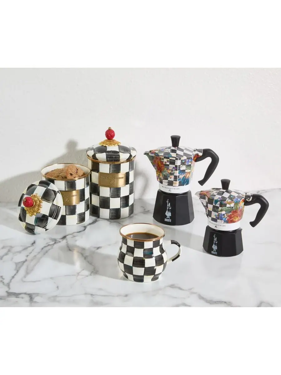 Кофеварка мока Bialetti на 6 чашек от Courtly Flower Market Mackenzie-Childs — изображение 5 из 6, нет цвета