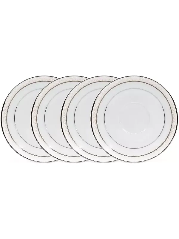 Набор из 4 блюдец Montvale Platinum, сервиз на 4 персоны Noritake — изображение 1 из 1, белый