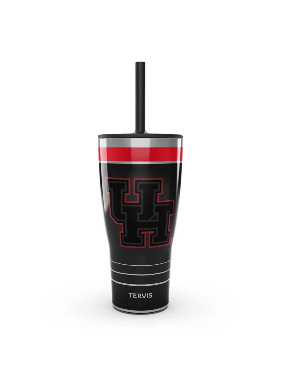 Стакан для ночных матчей Houston Cougars объемом 30 унций с трубочкой Tervis Tumbler — изображение 1 из 2, черный