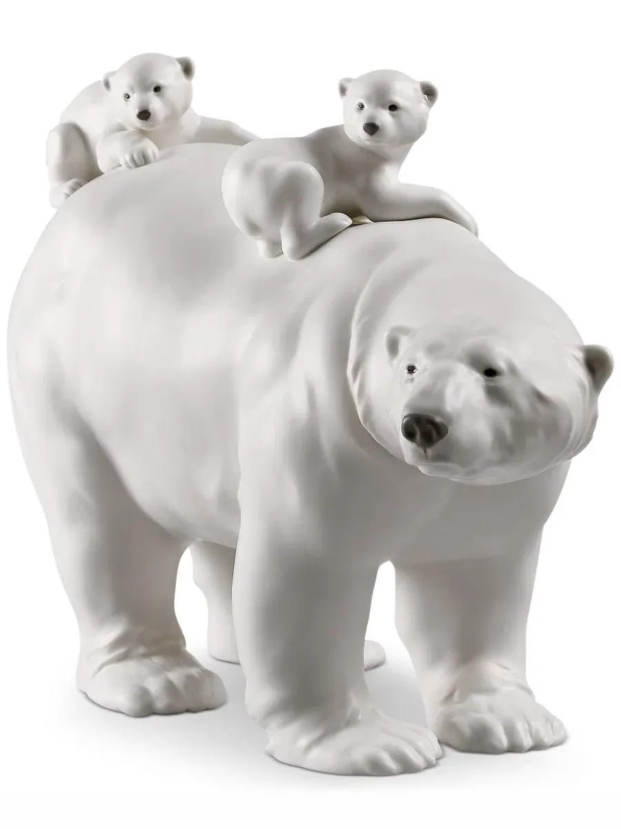 Фигурка медведицы-мамы и детенышей Lladro — изображение 1 из 1, мульти