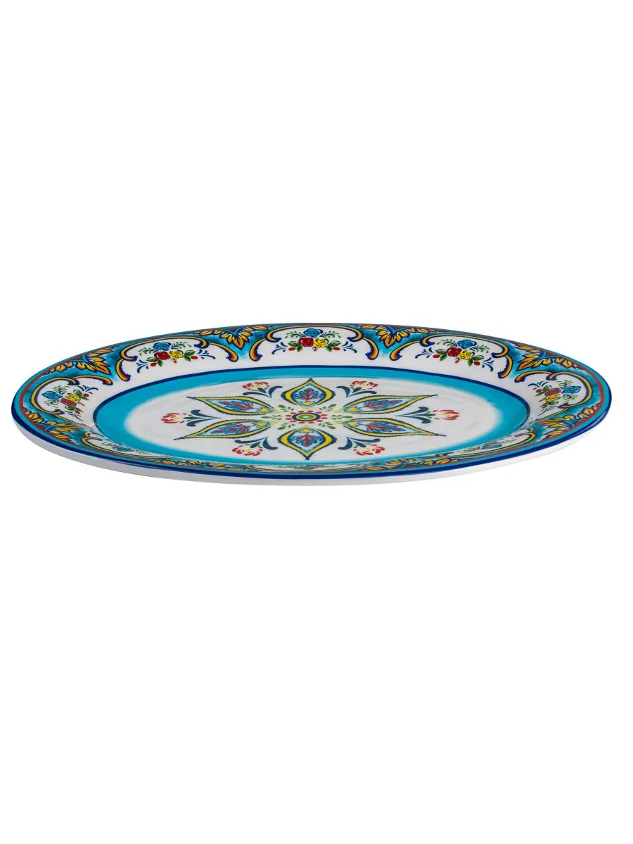 Овальное сервировочное блюдо Zanzibar, 18 дюймов Euro Ceramica — изображение 3 из 5, мульти