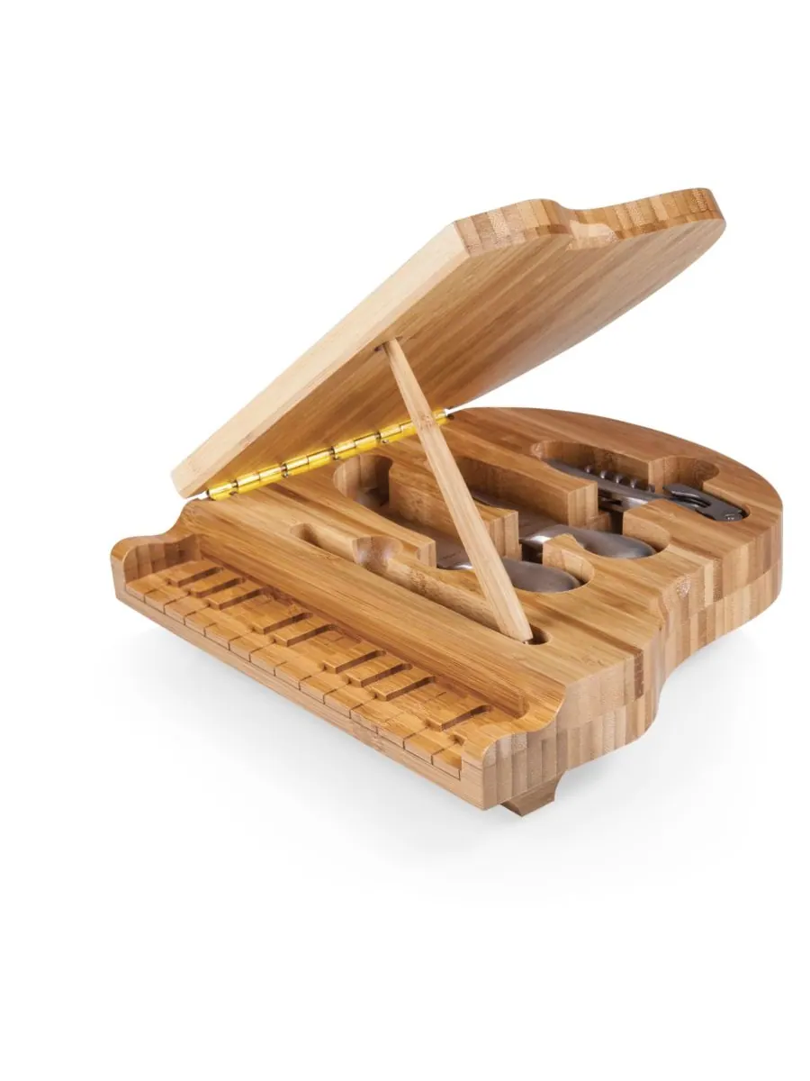 Набор разделочной доски и инструментов для сыра Toscana от Piano Picnic Time — изображение 3 из 8, коричневый