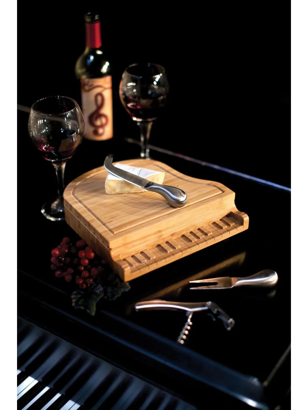 Набор разделочной доски и инструментов для сыра Toscana от Piano Picnic Time — изображение 7 из 8, коричневый