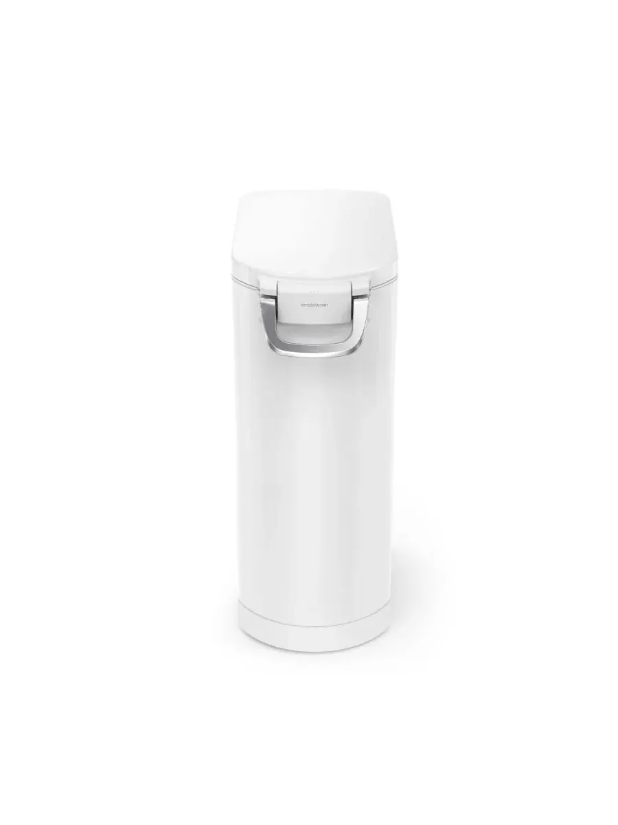 Большая банка для корма для животных, белая, из нержавеющей стали Simplehuman — изображение 3 из 4, белый