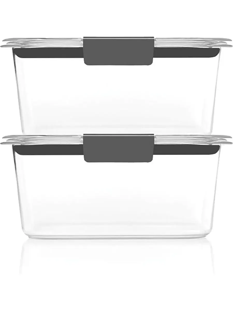 Набор из двух контейнеров для хранения продуктов Brilliance объемом 4,7 чашки Rubbermaid — изображение 3 из 3, прозрачный