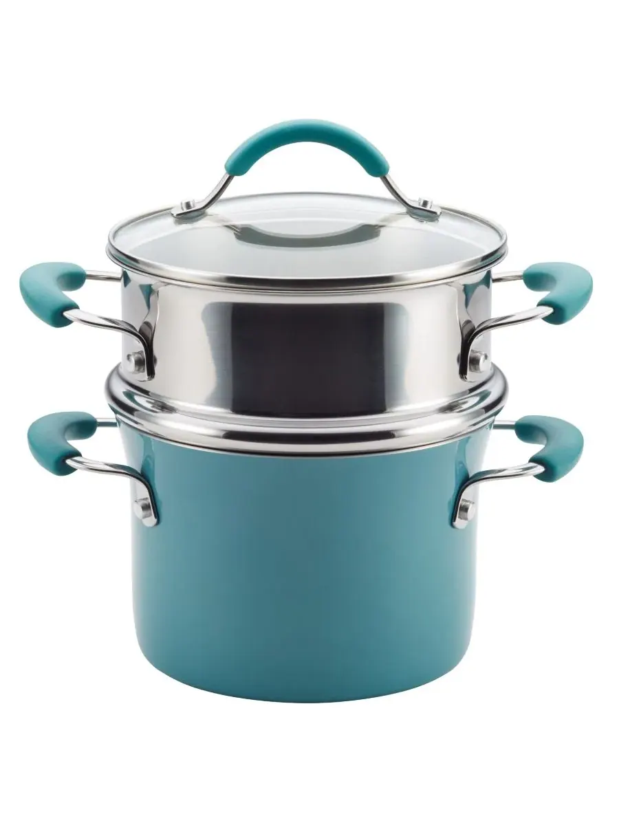 Сотейник Cucina объемом 3 л с антипригарным покрытием, пароваркой и крышкой Rachael Ray