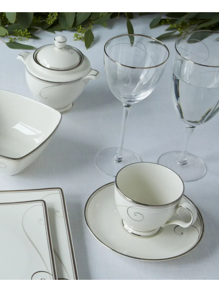 Набор для сахара и сливок Platinum Wave Noritake — изображение 5 из 5, белый