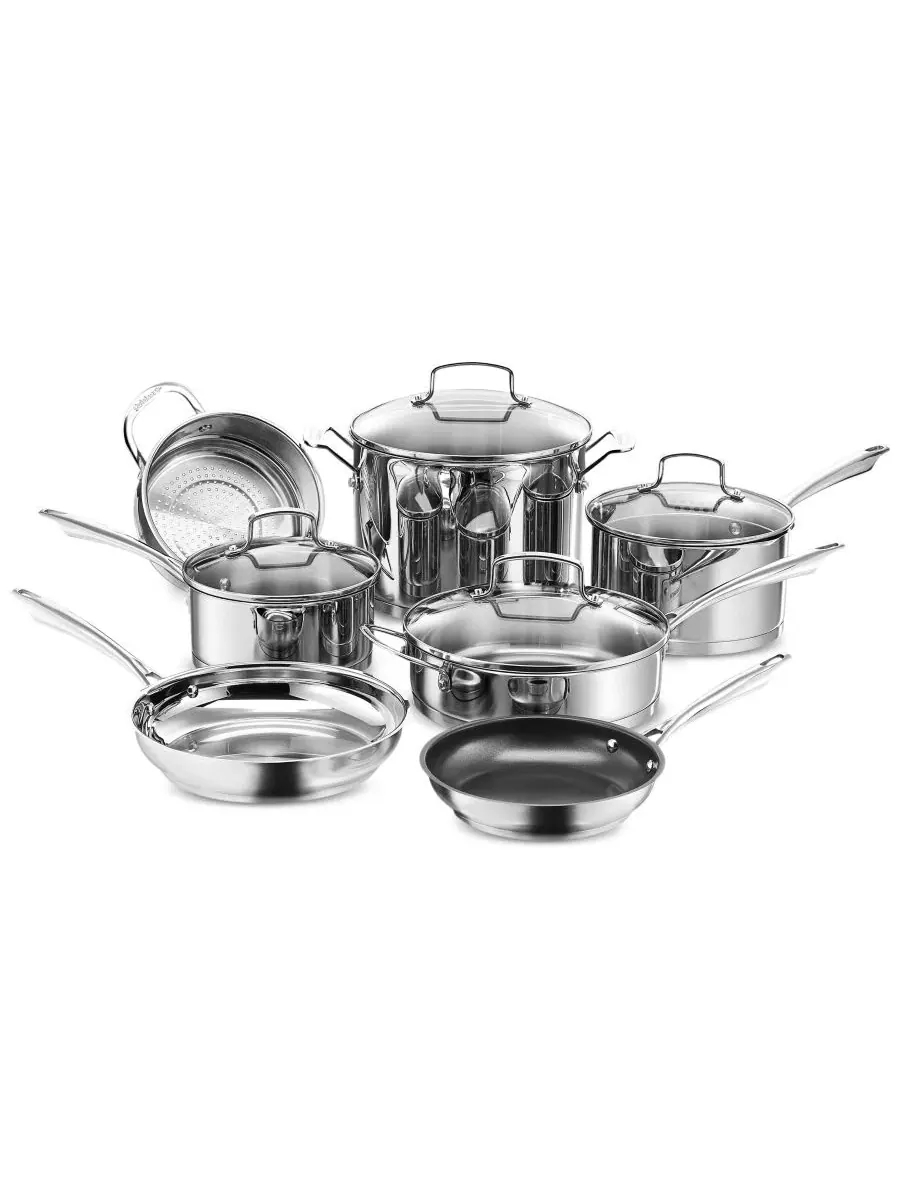 Набор посуды Pro Series из нержавеющей стали, 11 предметов Cuisinart — изображение 1 из 2, нет цвета