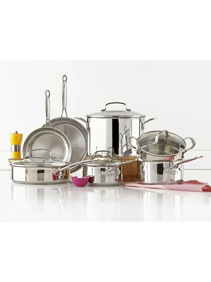 Набор посуды Pro Series из нержавеющей стали, 11 предметов Cuisinart — изображение 2 из 2, нет цвета