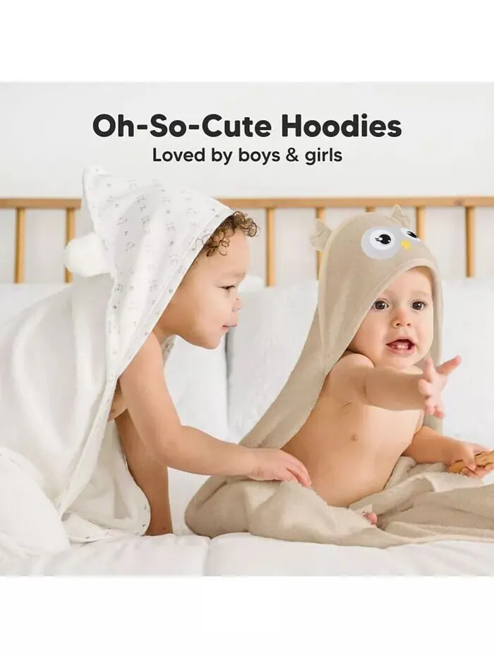 Детское полотенце с капюшоном Keababies Cuddle органическое — изображение 3 из 6, коричневый