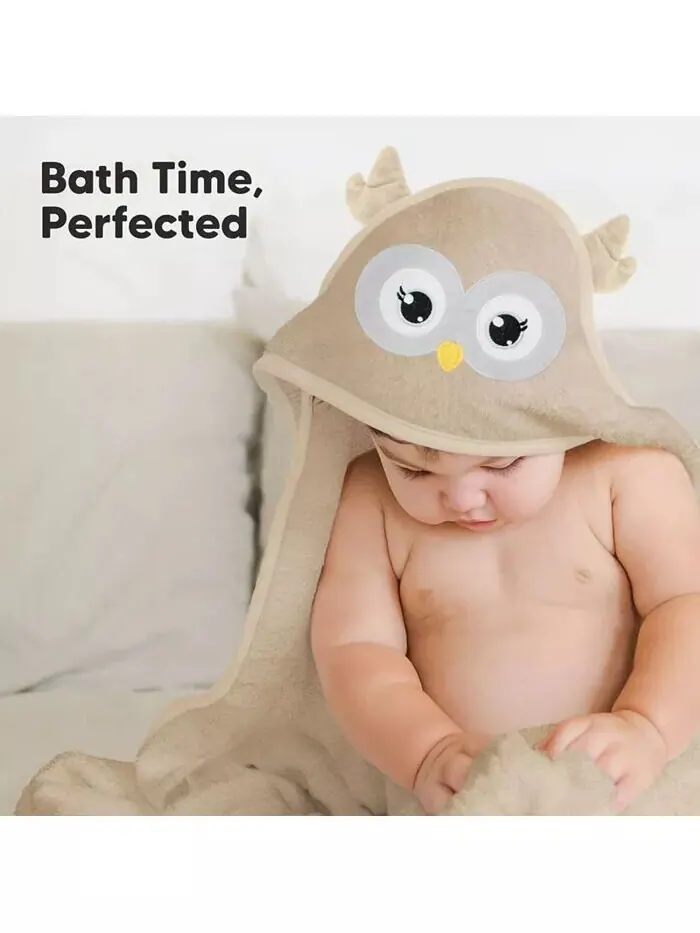 Детское полотенце с капюшоном Keababies Cuddle органическое — изображение 4 из 6, серый