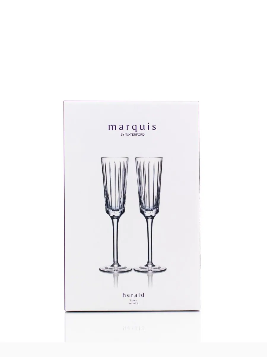 Набор из двух бокалов для флейты Herald, Marquis by Waterford — изображение 4 из 4, прозрачный