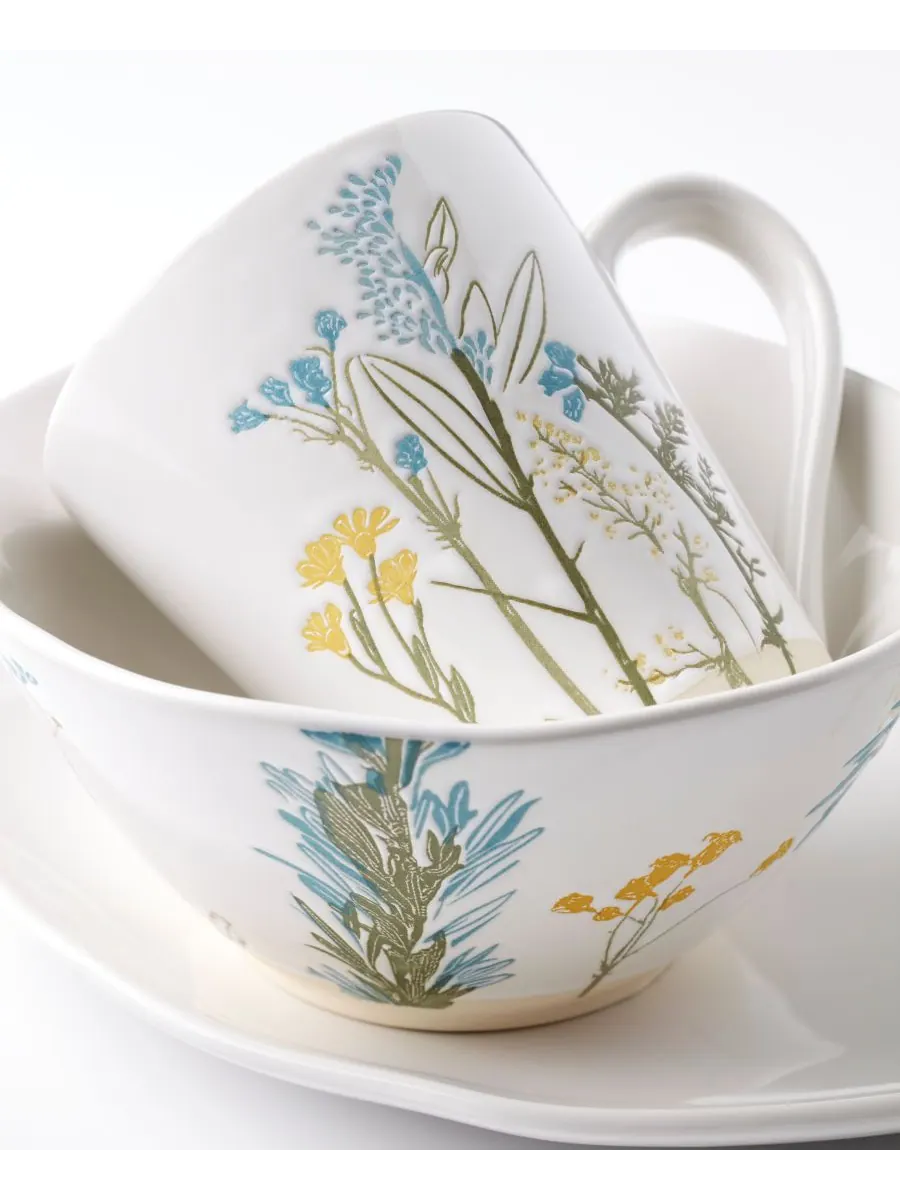 Набор посуды Wildflowers из 12 предметов, на 4 персоны Lenox — изображение 2 из 10, белый