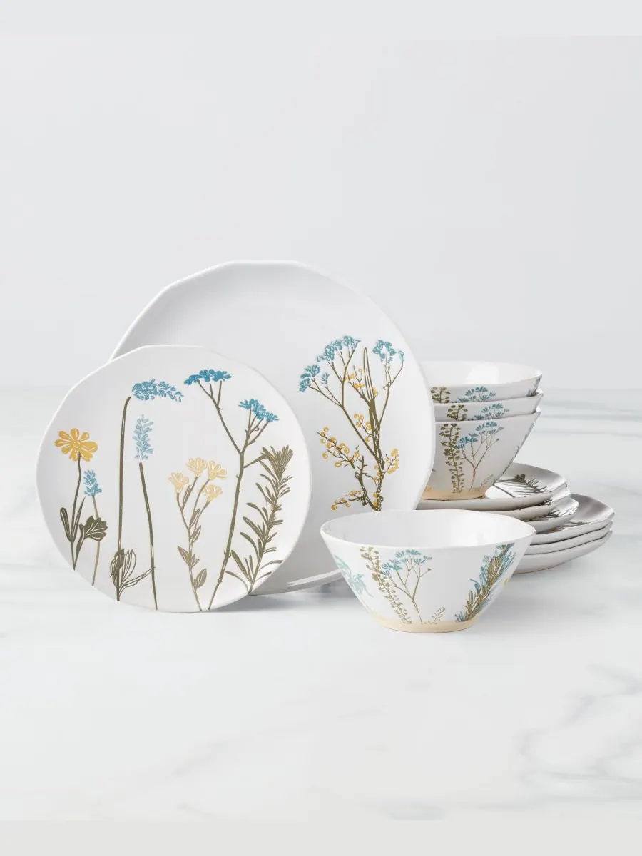 Набор посуды Wildflowers из 12 предметов, на 4 персоны Lenox — изображение 7 из 10, белый