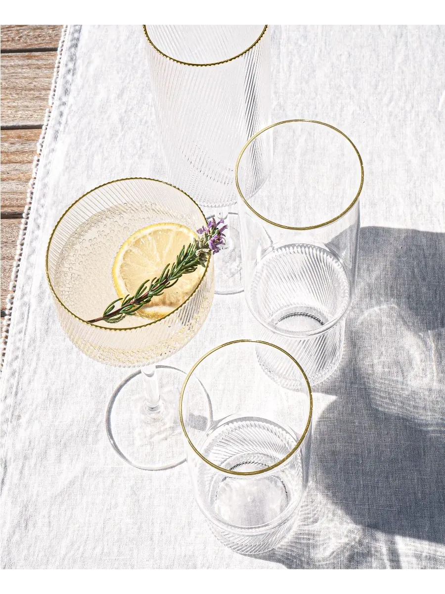 Набор из 6 бокалов Stax Optic Twist Abode Homewares — изображение 3 из 4, прозрачный