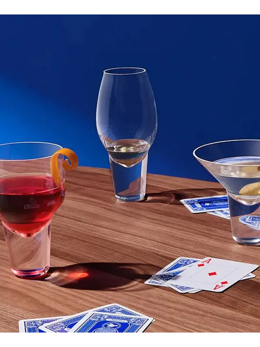 Набор из 2 высоких коктейльных бокалов Gravity Nude Glass — изображение 3 из 3, прозрачный