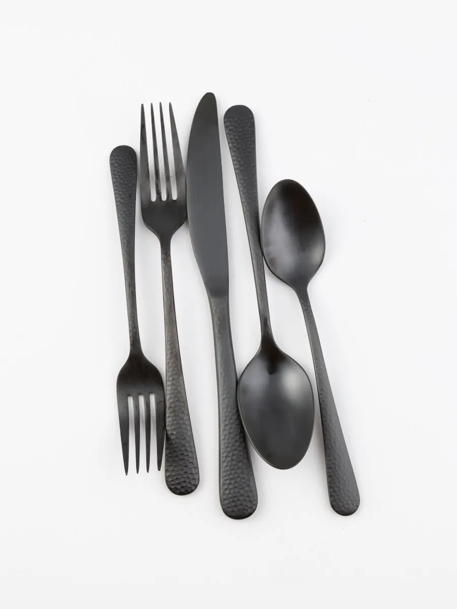 Набор столовых приборов Keene Hammered Satin из 20 предметов, на 4 персоны Cambridge Silversmiths — изображение 4 из 5