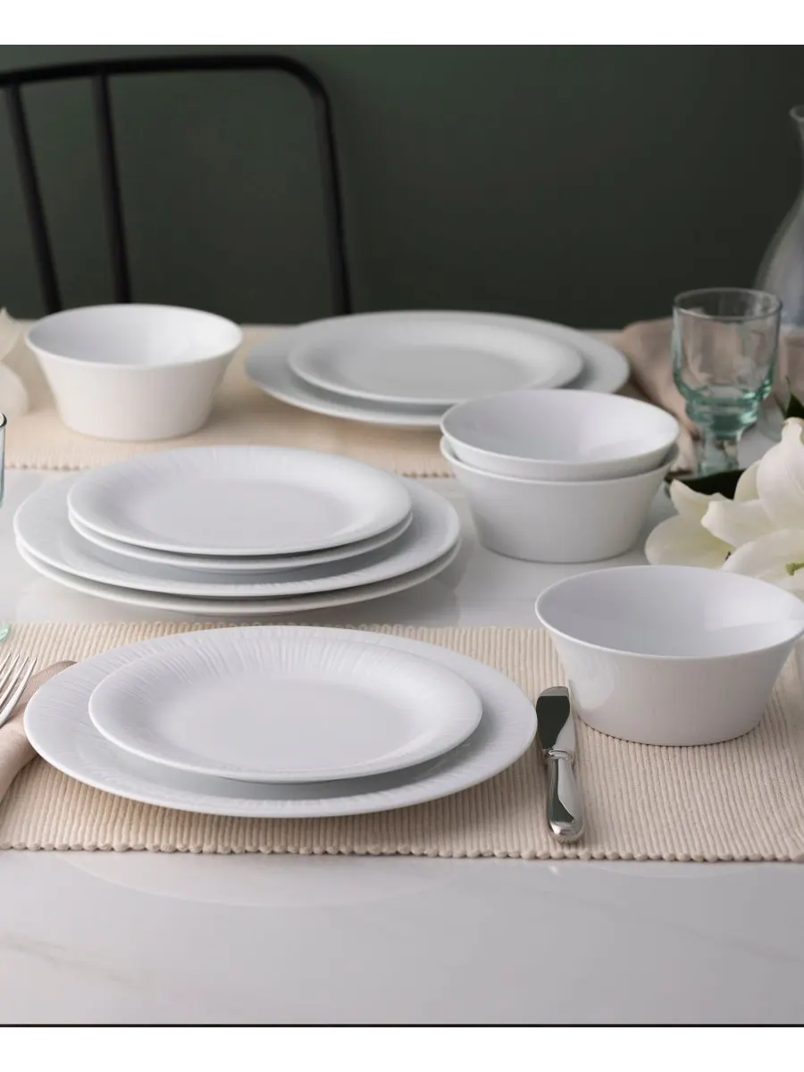Набор из 4 салатниц Conifere, диаметр 8,25 дюйма Noritake — изображение 5 из 6, белый