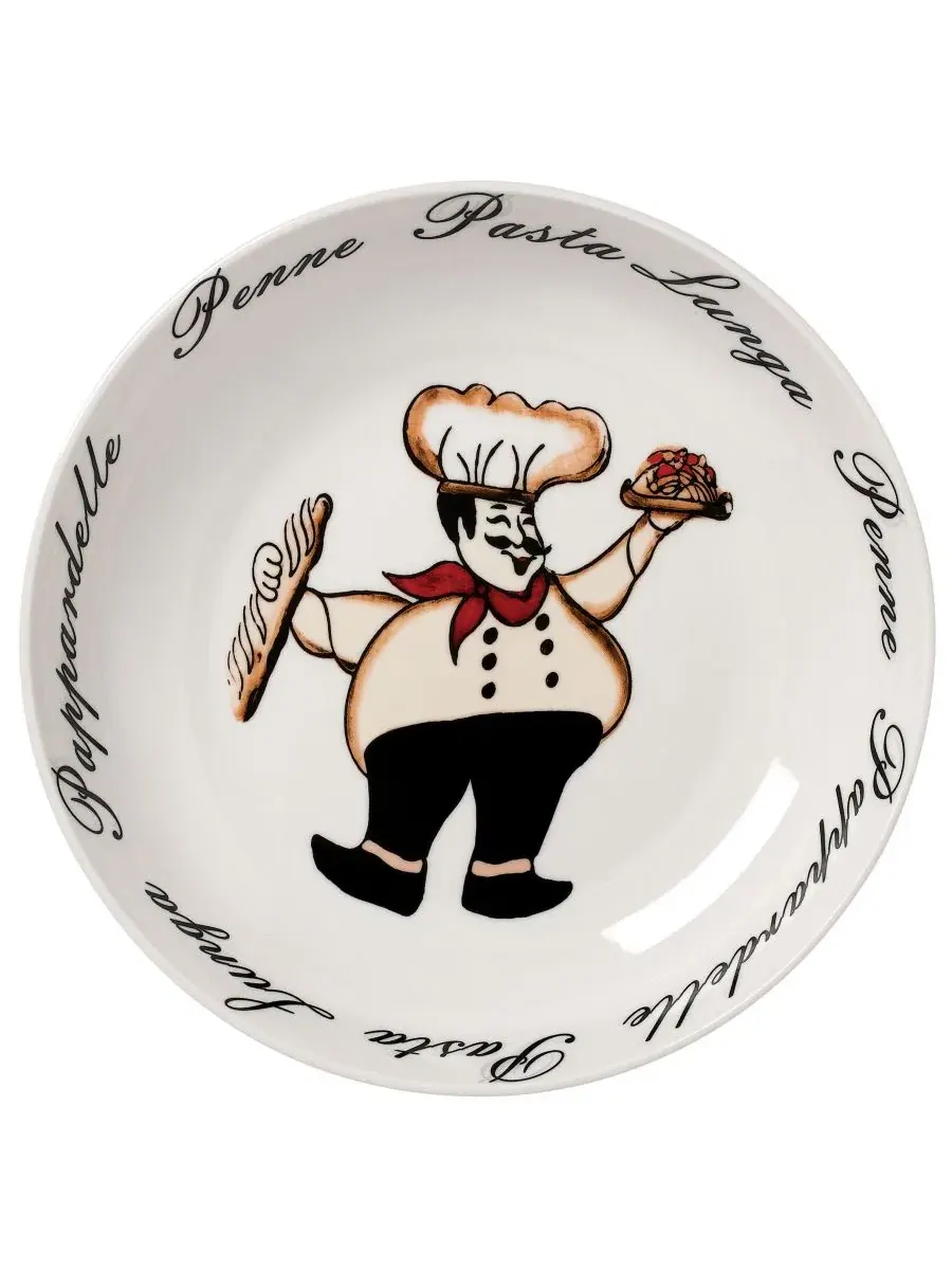 Фарфоровые макароны Chef, набор из 5 штук Lorren Home Trends — изображение 3 из 3, мульти