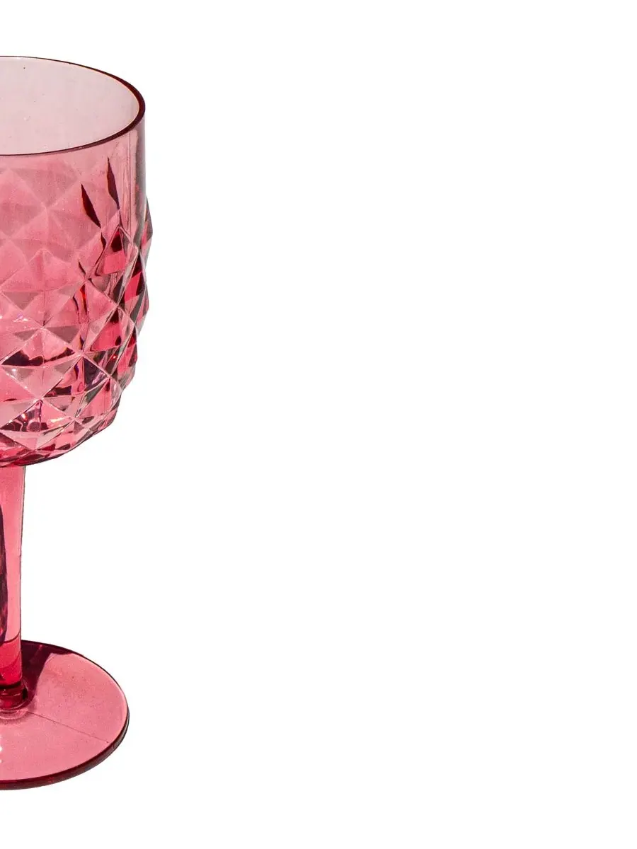 Набор из 6 бокалов для вина с алмазной огранкой Abode Homewares — изображение 3 из 5, розовый